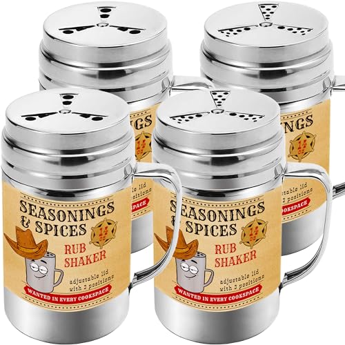 Pack of 4] 14 oz Seasonings Spice Shakers (14 Oz)