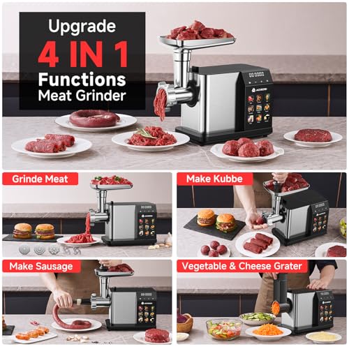 Multifunctional Digital Meat Grinder Electric 3000W Max (Stainless Steel)