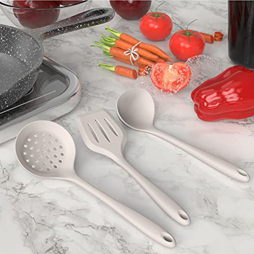 Silicone Cooking Utensils Set (Khaki)