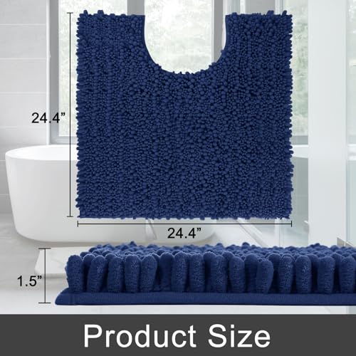 Toilet Rug U Shaped Washable 24x24 Inch