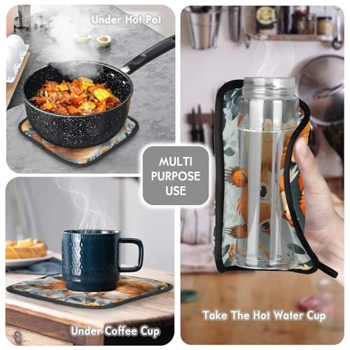 Squirrel Fall Oven Mitts and Pot Holders Sets (2 Count)