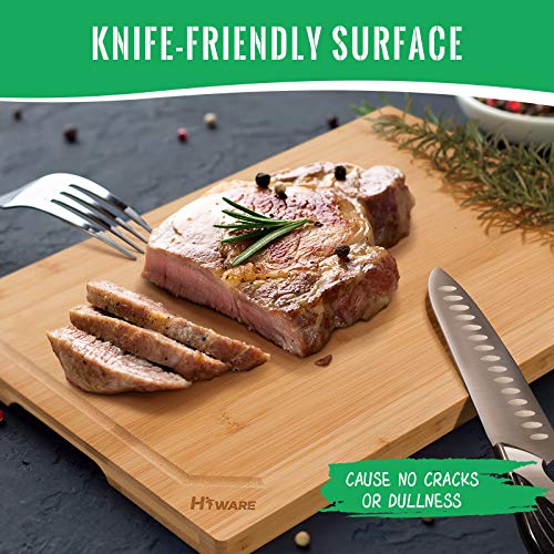 Bamboo Cutting Board for Kitchen (Natural / 15"L x 10"W)