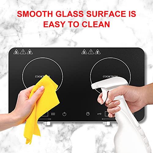 Portable Double Induction Cooktop (Double Induction Cooktop with Knob Control)