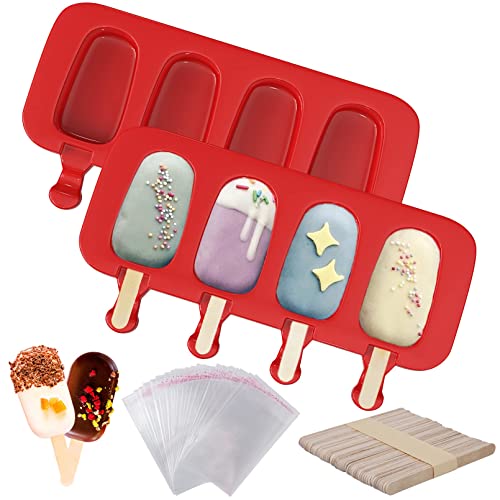 2 Pack Popsicles Molds (Red)