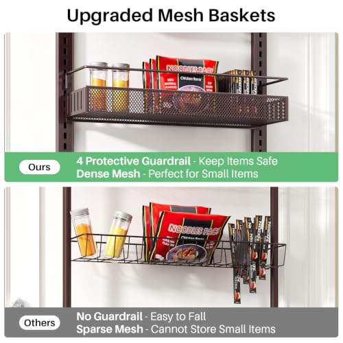 8 Tiers Over the Door Organizer (Bronze / 17" W x 6" D x 69" H)
