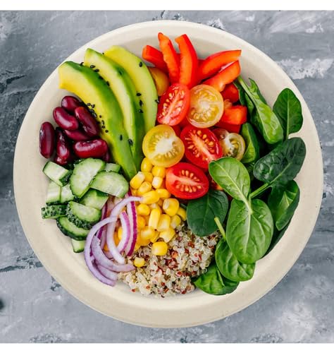 100% Compostable Disposable Paper Plates Heavy Duty Waterproof Plates (10 INCH / 50 PCS PLATES)