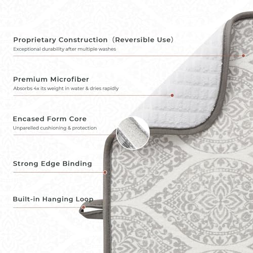 Dish Drying Mats 2 Pack (18''X24'' / Modern Medallion)