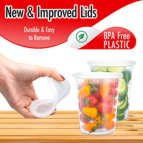 32oz Deli Containers with Leakproof Lids (32oz)