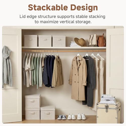 Fabric Storage Bins (Rustic Linen / Large)