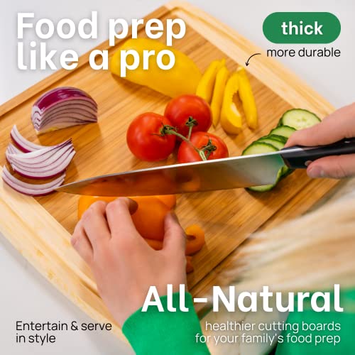 15 Inch Medium Cutting Board with Lifetime Replacements (Two-Tone / 15"L x 11"W)