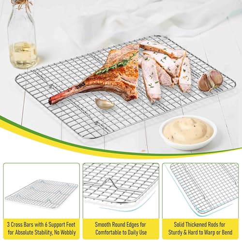 Stainless Steel Large Cooling Racks Set (15.3" x 11.3")