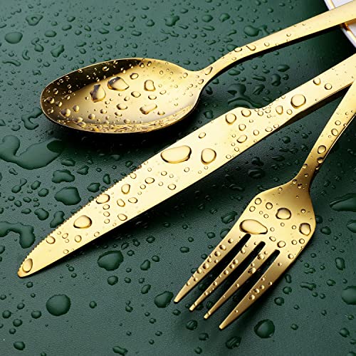 Gold Silverware Set (Gold | 30pcs-Square Handle)