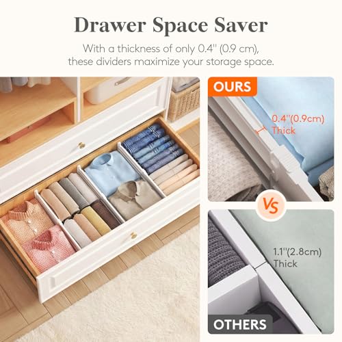 6" Tall Drawer Dividers (6"H, 11.5-18.5"L)