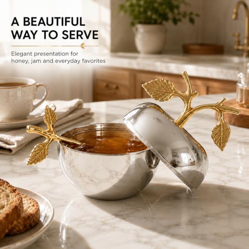 Silver Honey Jar Dish