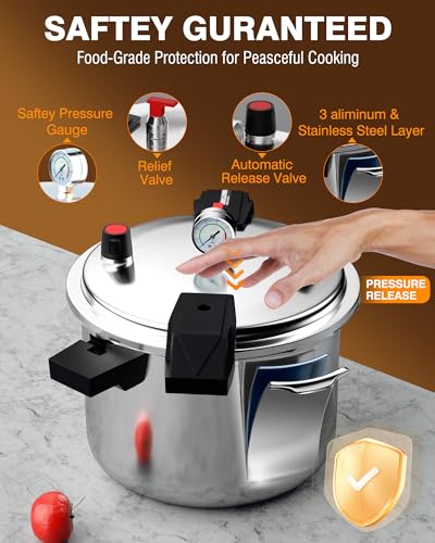 Aluminum Pressure Cooker 23Qt Pressure Canner (23 Quarts)