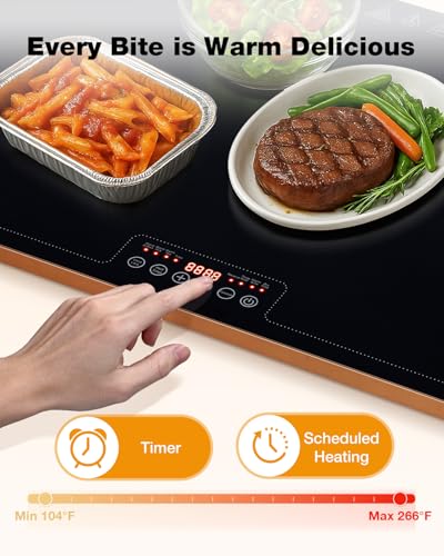 Electric Warming Tray (24″×16″ / Gold)