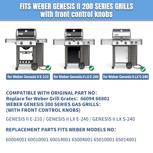 18 7 8" SUS304 9MM Cooking Grates for Weber Genesis II E210 Grill Grates for Weber Genesis II E