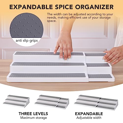 3 Tier Expandable Spice Rack Organizer