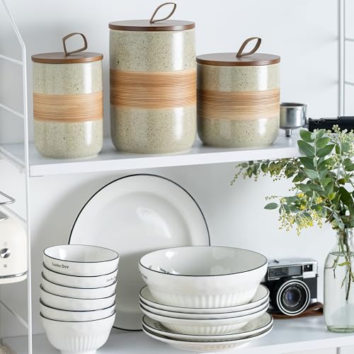 Ceramic Jar with Lid (Beige / 5 fl.oz)