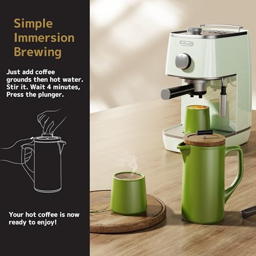 Ceramic French Press 22oz (Green)