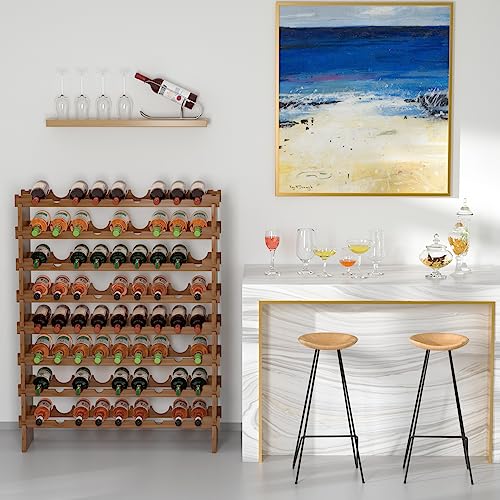 Wine Rack Freestanding Floor (Walnut)