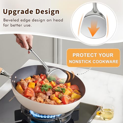 2 Pcs Stainless Steel Spatulas Set (C. 2PC Spatula)