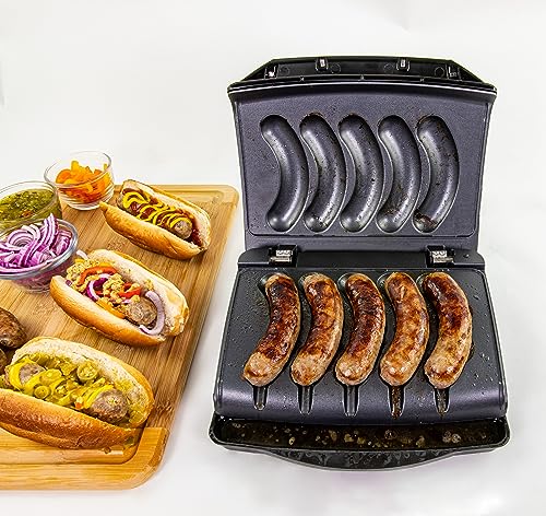 Homecraft Electric Sausage & Brat Grill with Oil Drip Tray (Modern)