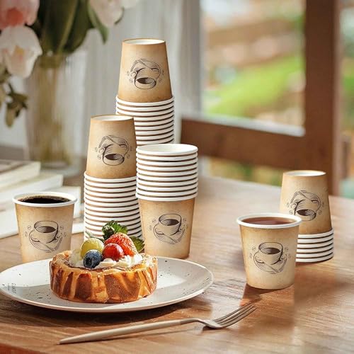 300 Pack 6 oz Small Coffee Cups Disposable Paper Espresso Cups (6OZ-300)