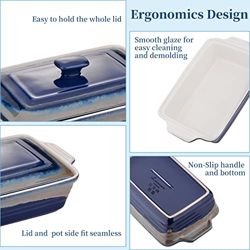 4.5 Quart Ceramic Casserole Dish with Lid