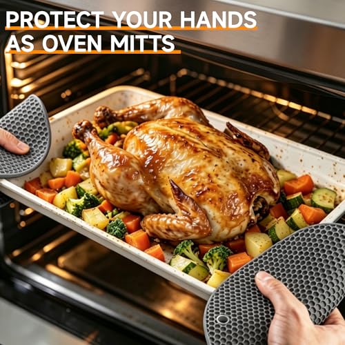 Trivets for Hot Dishes (Grey: Square & Round)