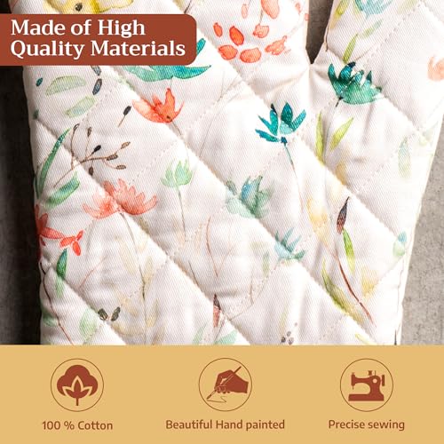 Maison d'Hermine Oven Gloves 100% Cotton Oven Mitt (005 - Colmar / 7.5" x 13" (Oven Mitt))