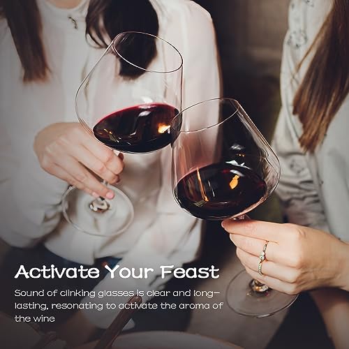 Super Large 28Oz Wine Glasses Set of 4 (4 Count)