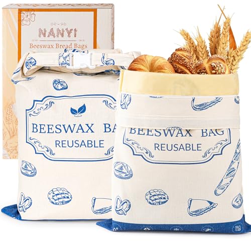 2 Pack Reusable Beeswax Bread Bags (2 Count)