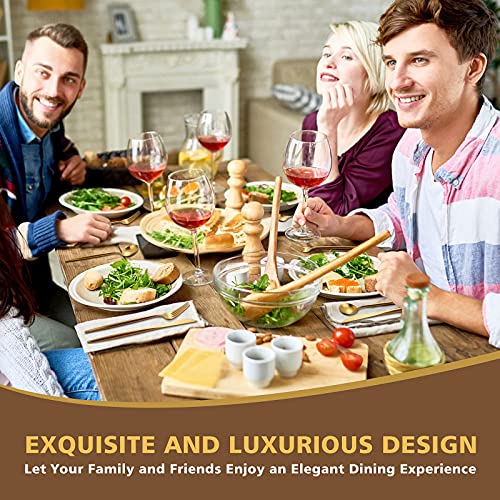 60Piece Stainless Steel Gold Silverware Set for 12 (Gold / 60-piece)