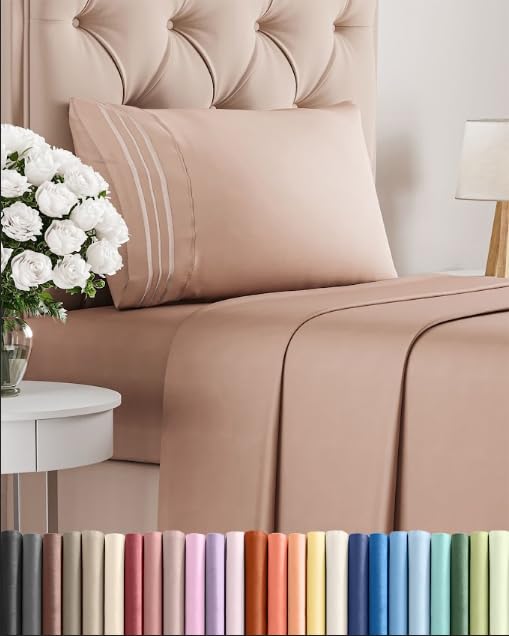 Twin Size 3 Piece Sheet Set (34 - Mauve / Twin)