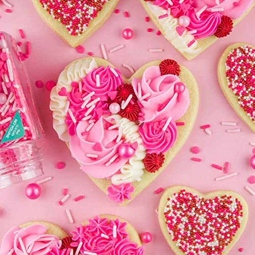 Valentines Day Heart Sprinkles Pink