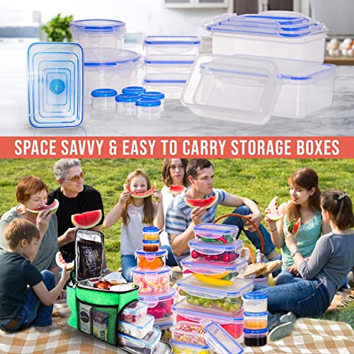 32 Pcs Large Plastic Food storage containers (32 Pcs)