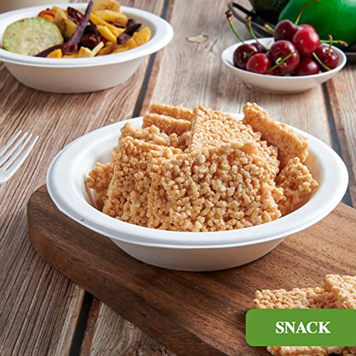 200 Pack 16 OZ Compostable Paper Bowls (16 oz White)