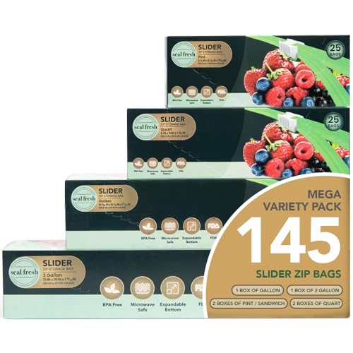 Slider Storage Bags Variety Pack 145 Count