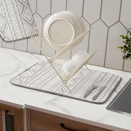 Dish Drying Mats 2 Pack (16''X18'' / Global Bohemian)