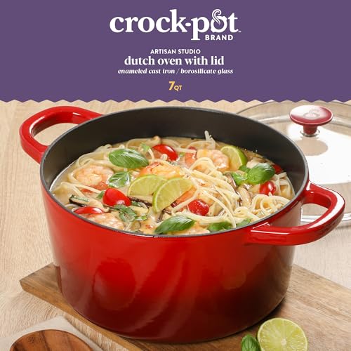 Crock Pot Artisan 7 (Red w/ Glass Lid / 7-Quart)