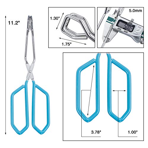 Stainless Steel Scissor Tongs Heavy Duty Cooking Tongs with Soft Handles
