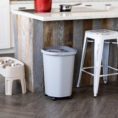 Dog Food Storage Container (25 lbs / Gray/Dark Gray)
