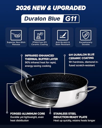 Essential Series 5PC Ceramic Cookware Set PFAS (Oyster)