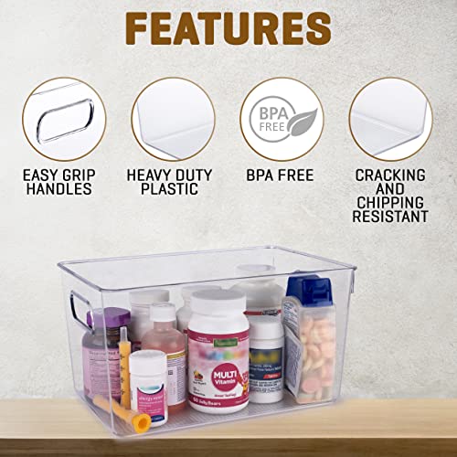 Clear Plastic Storage Bins (10 X 7.3 X 5)