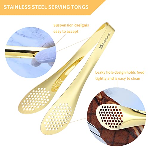 2 Pack Buffet Tongs (gold - 9" Serving Tongs)