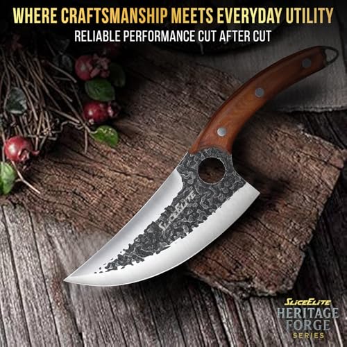 2PCS Hand Forged Butcher Knife Set