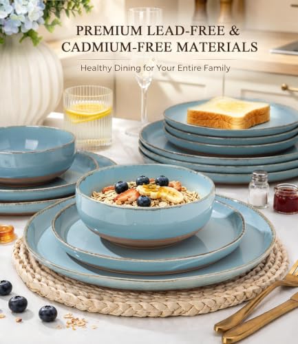 Dinnerware Sets for 4 (Stone Blue / Service For 4(12Pcs))