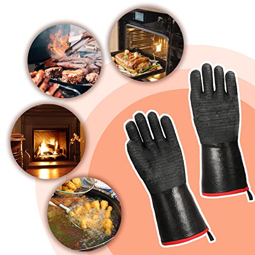 Heat Resistant BBQ Glove for Oven & Fryer Smoker (1 Pair)