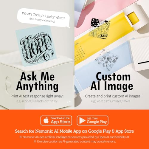 Nemonic AI Sticky Note Label Printer (Nemonic AI Printer)
